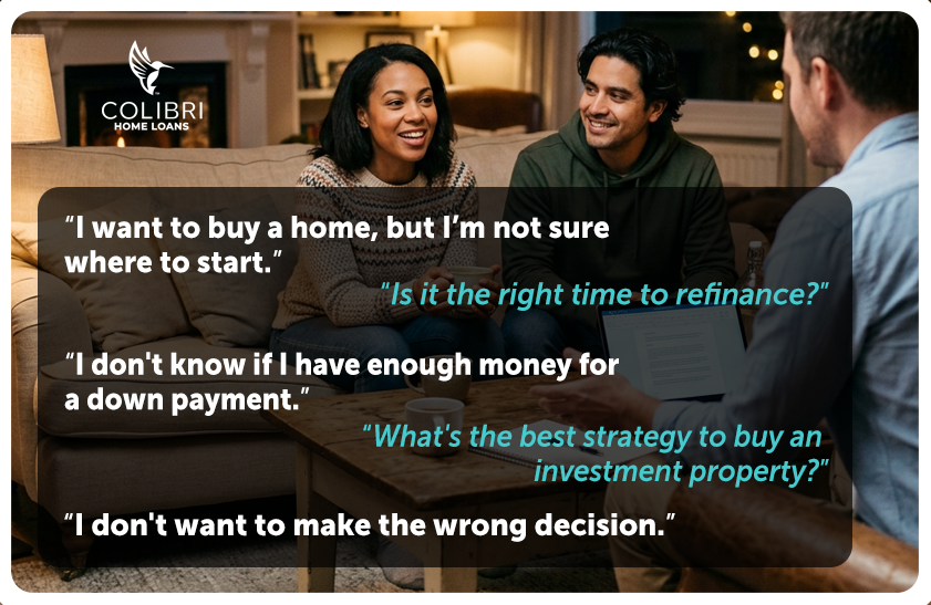 Questions homebuyers and homeowners commonly ask about buying, down payments, refinancing, investment property, and making the right decision